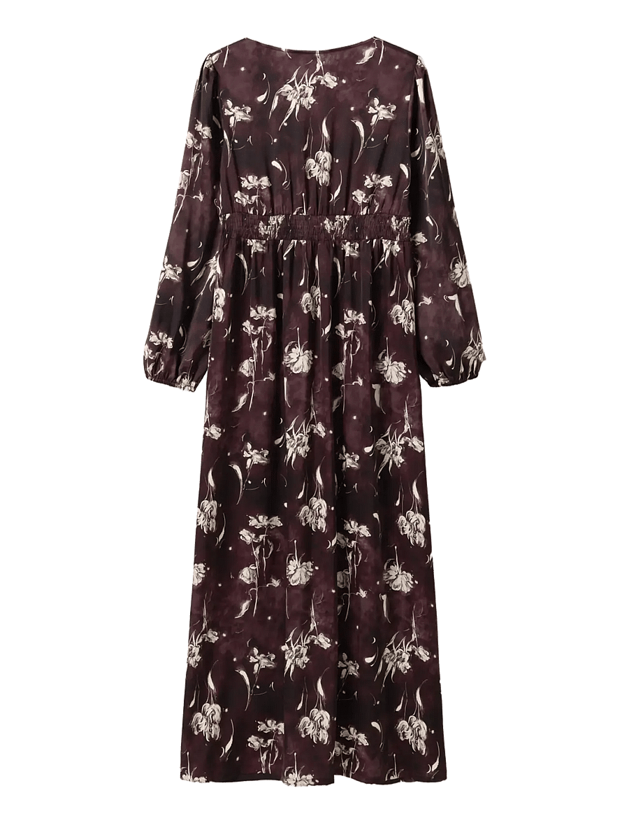 Noella - N-Lilith Maxi Dress - maxi kjoler - dovie burgundy print - 2