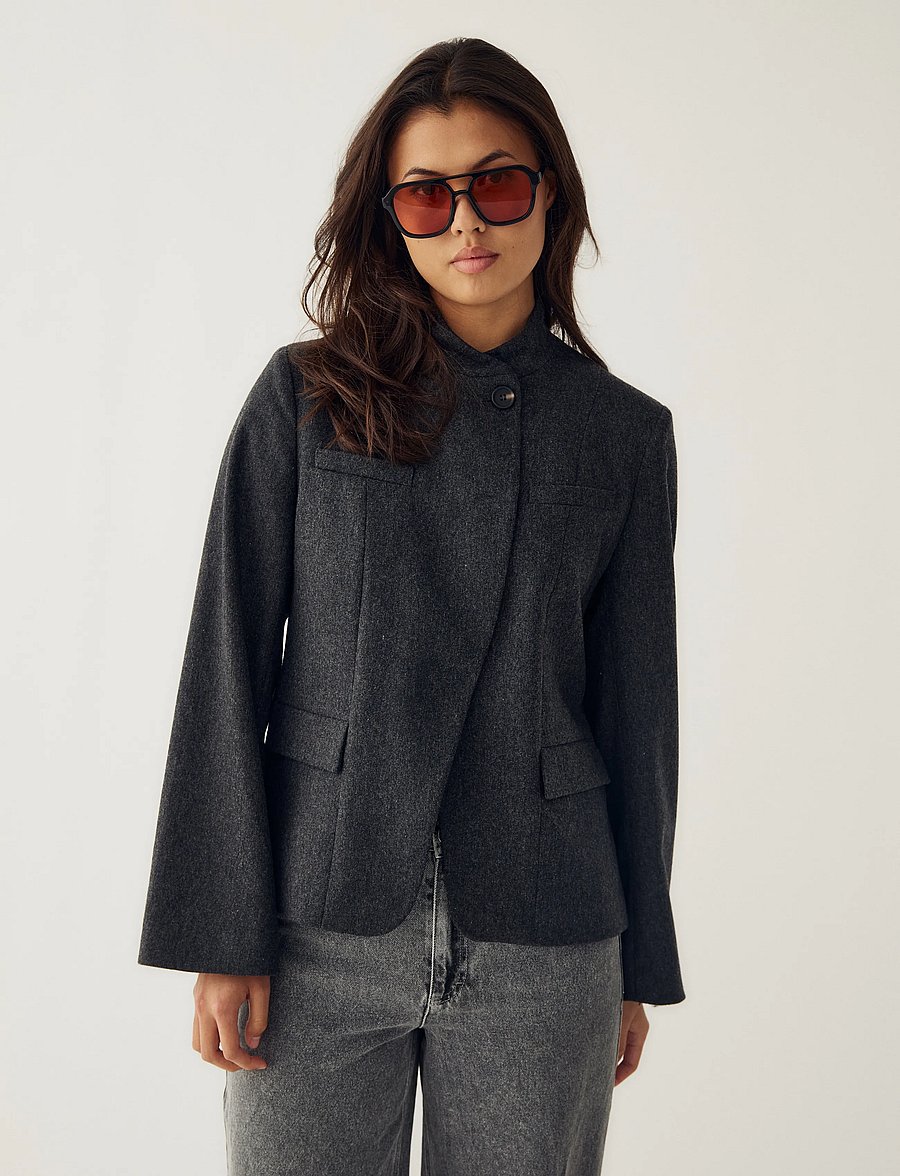 Noella - N-Monique Blazer - dark grey melange - 0