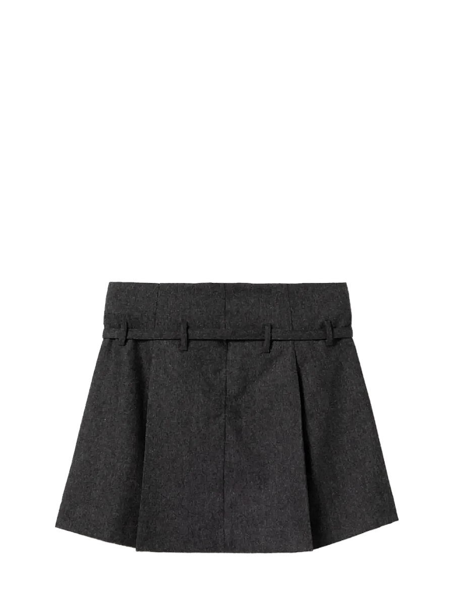 Noella - N-Madena Skirt - plisseeritud seelikud - dark grey melange - 1