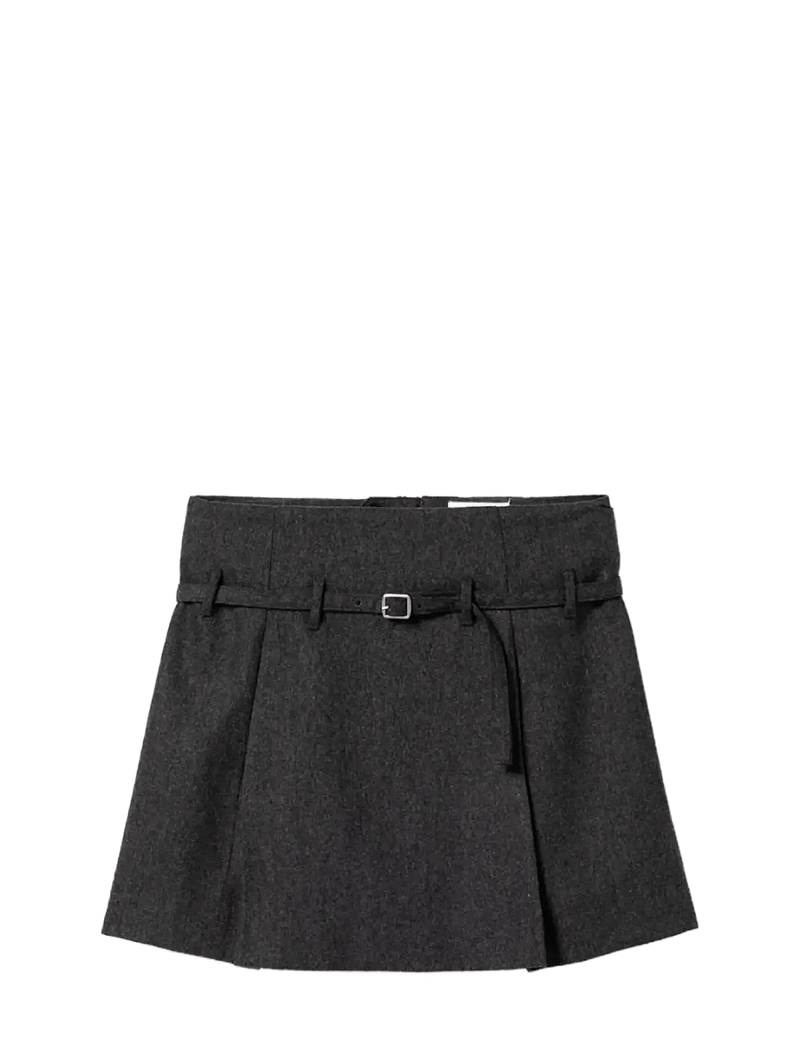 Noella - N-Madena Skirt - plisseeritud seelikud - dark grey melange - 2