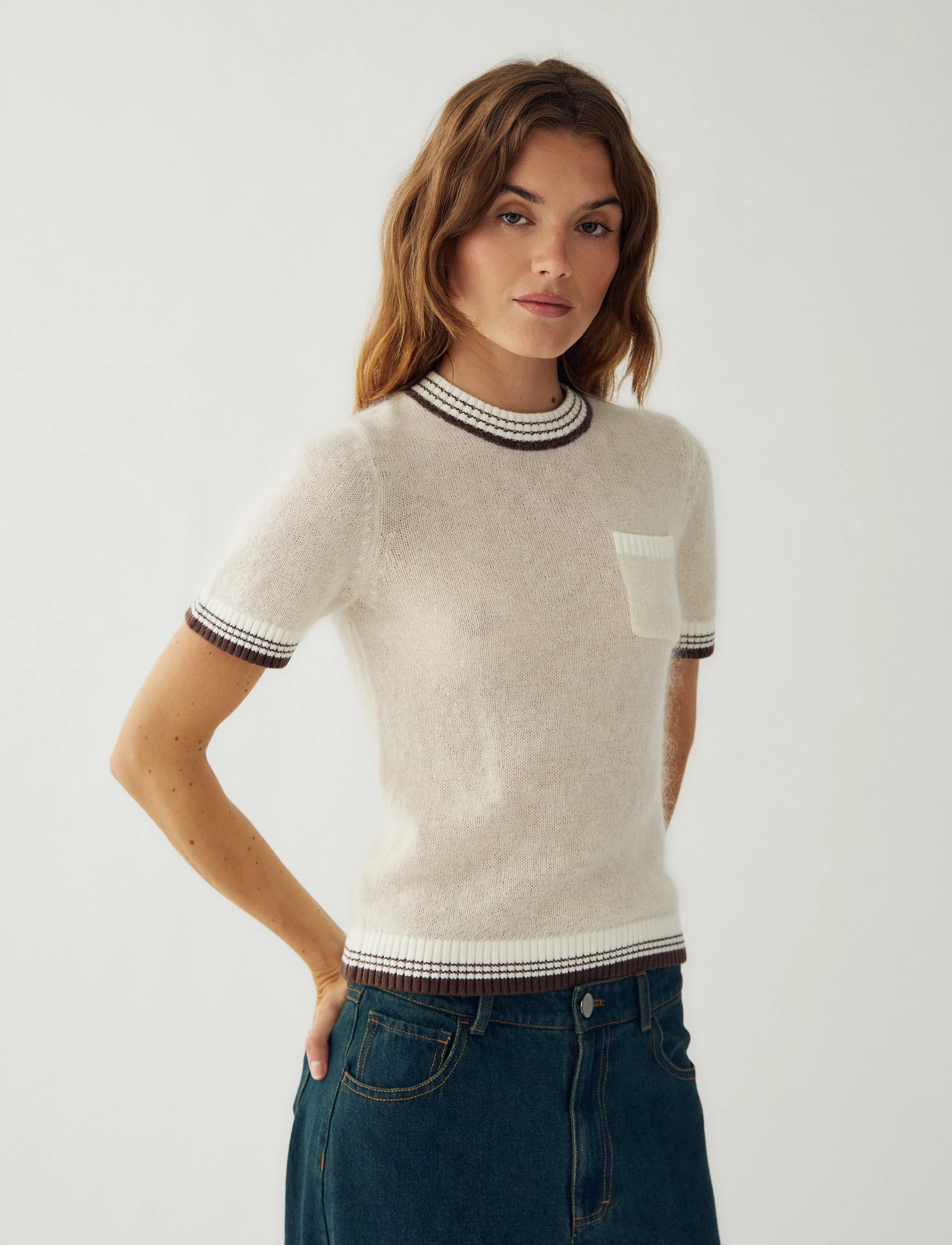 Noella N-Marthy Knit, L, Cream, Strik > Trøjer, Dame