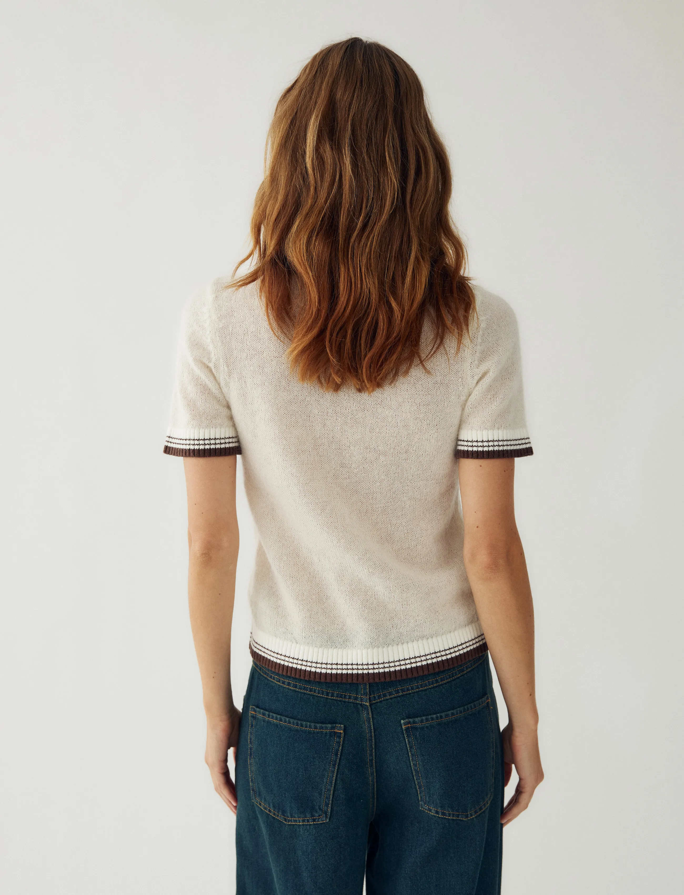 Noella - N-Marthy Knit - striktrøjer - ivory brown - 3