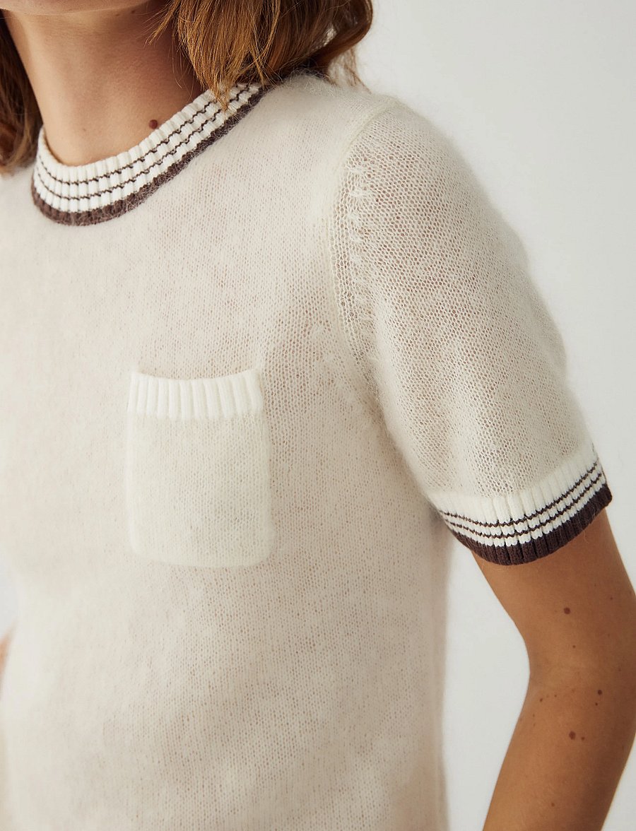 Noella - N-Marthy Knit - striktrøjer - ivory brown - 4