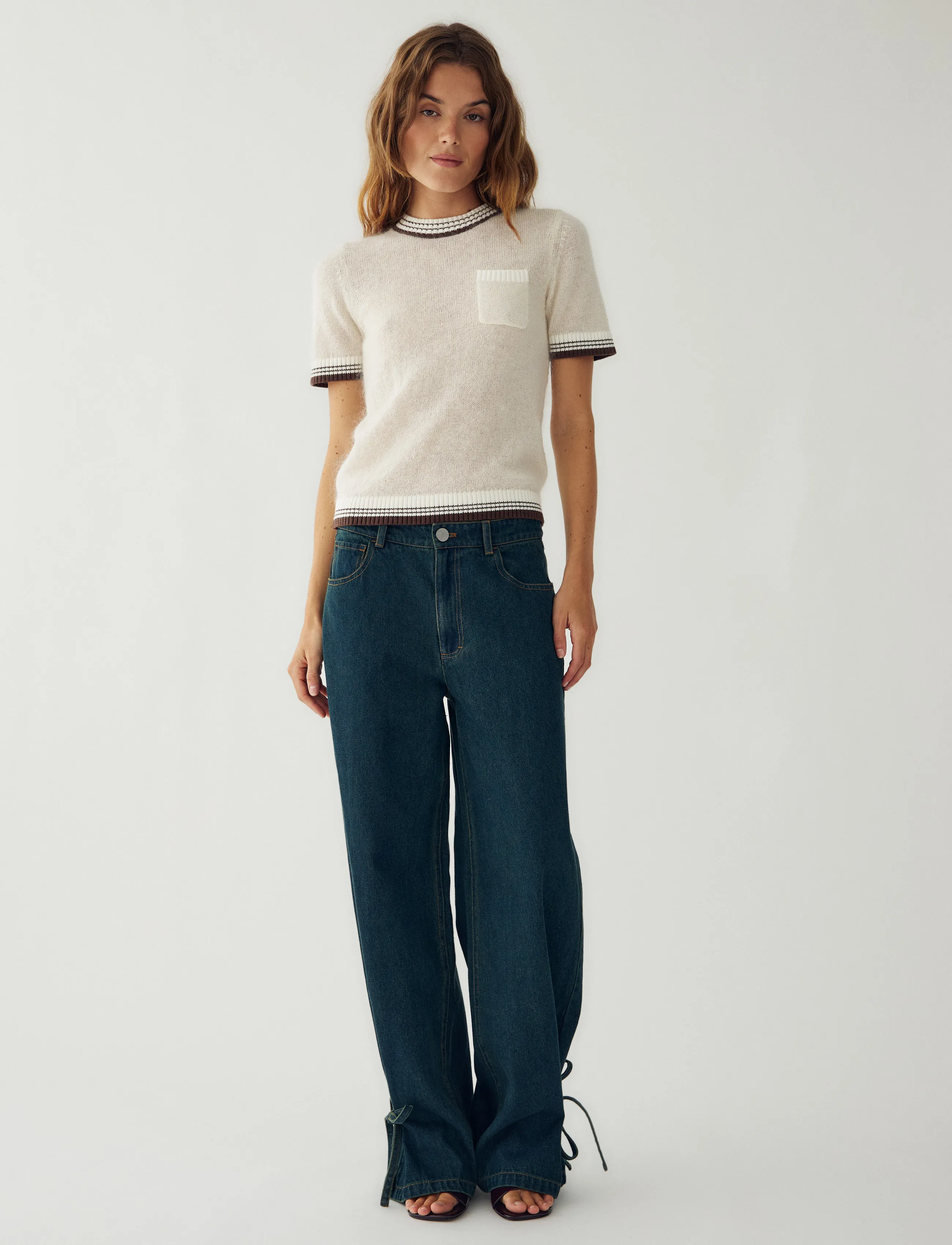 Noella - N-Marthy Knit - striktrøjer - ivory brown - 5
