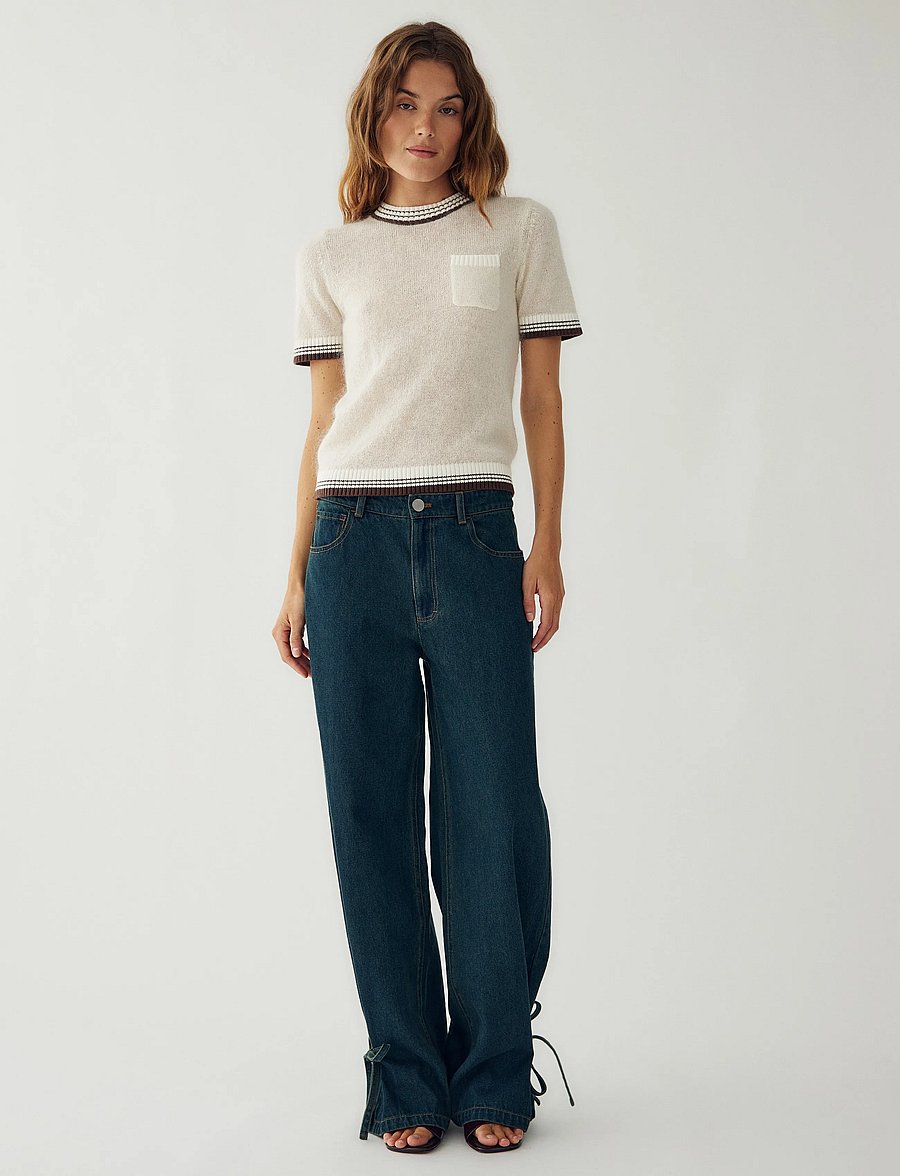 Noella - N-Marthy Knit - striktrøjer - ivory brown - 5