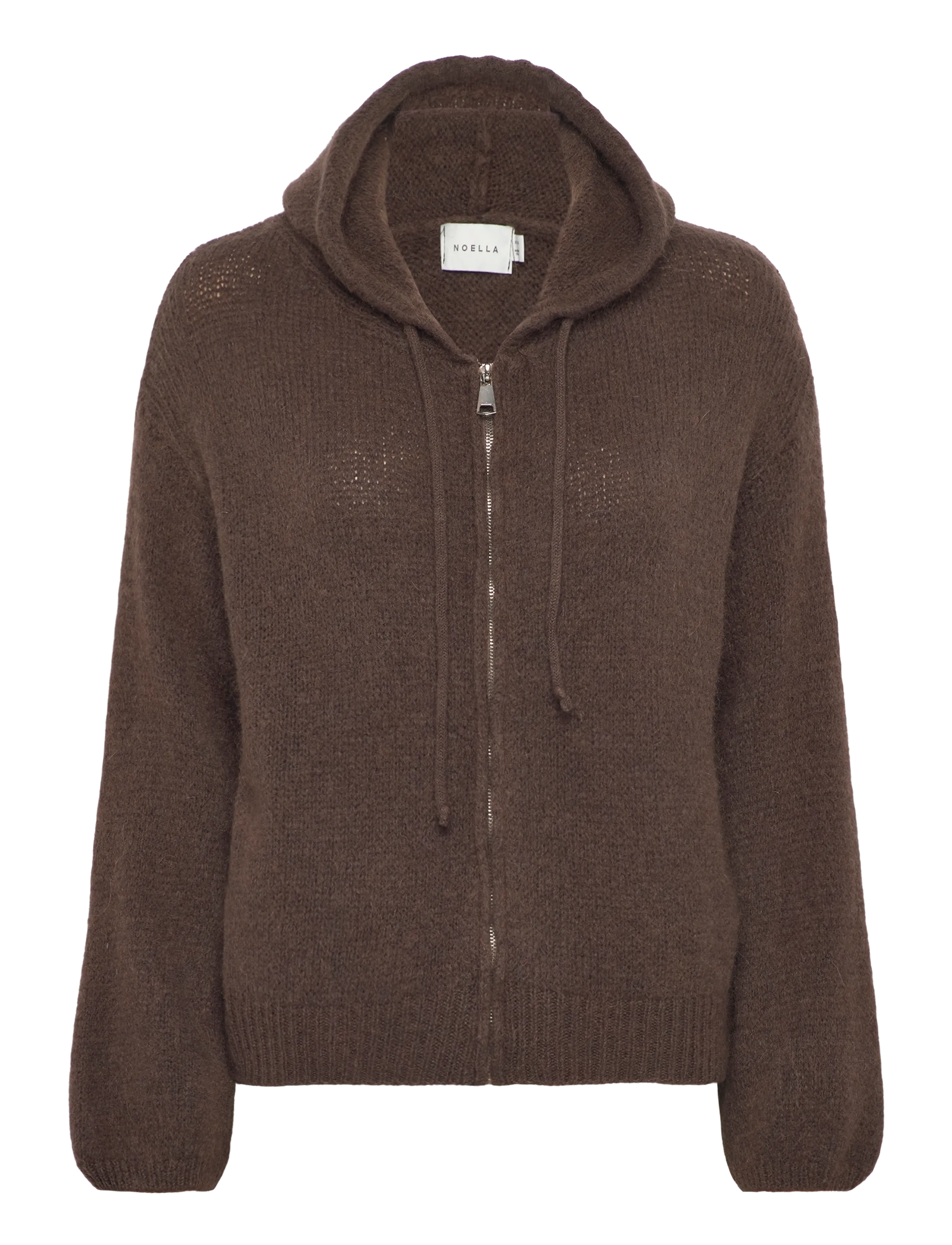 Noella N-Myung Knit Cardigan - Transitional Layering - CHOCOLATE / brown