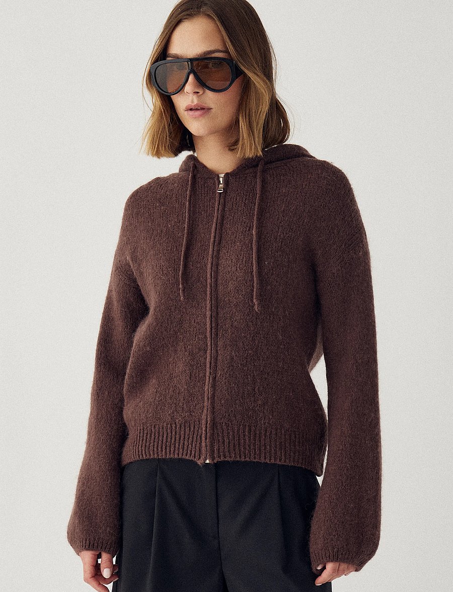 Noella - N-Myung Knit Cardigan - strickjacken - chocolate - 0