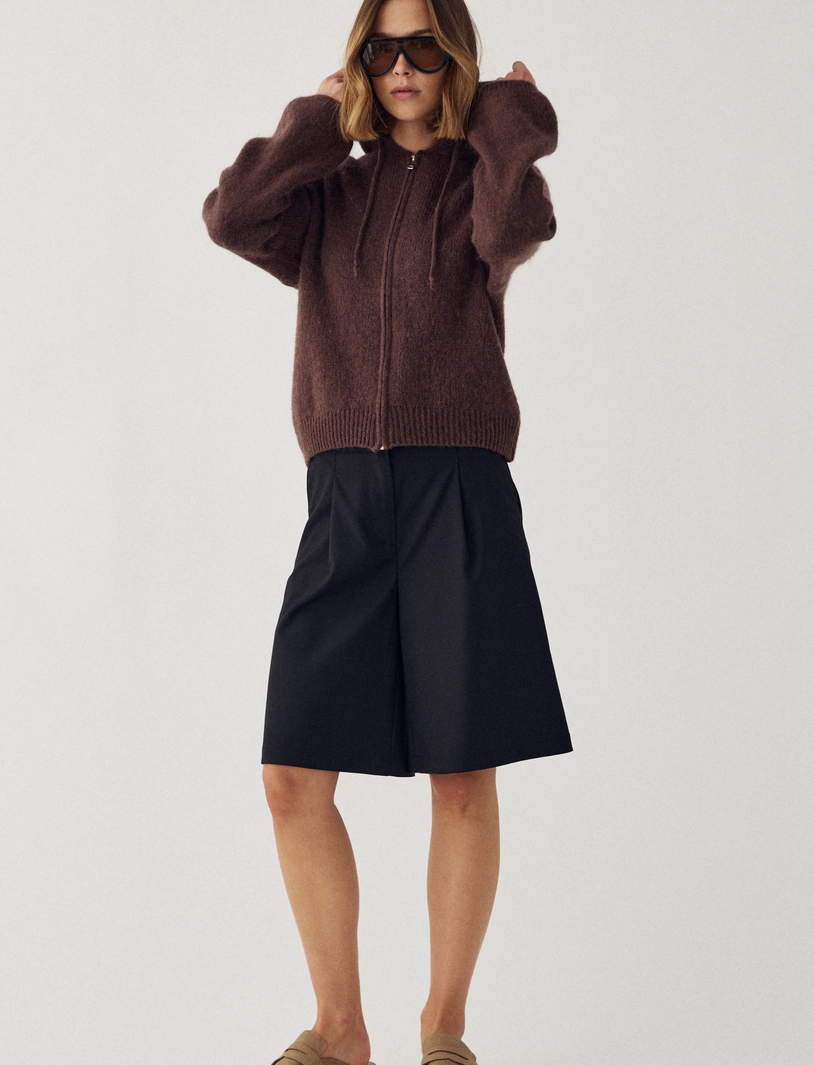 Noella - N-Myung Knit Cardigan - cardigans - chocolate - 4
