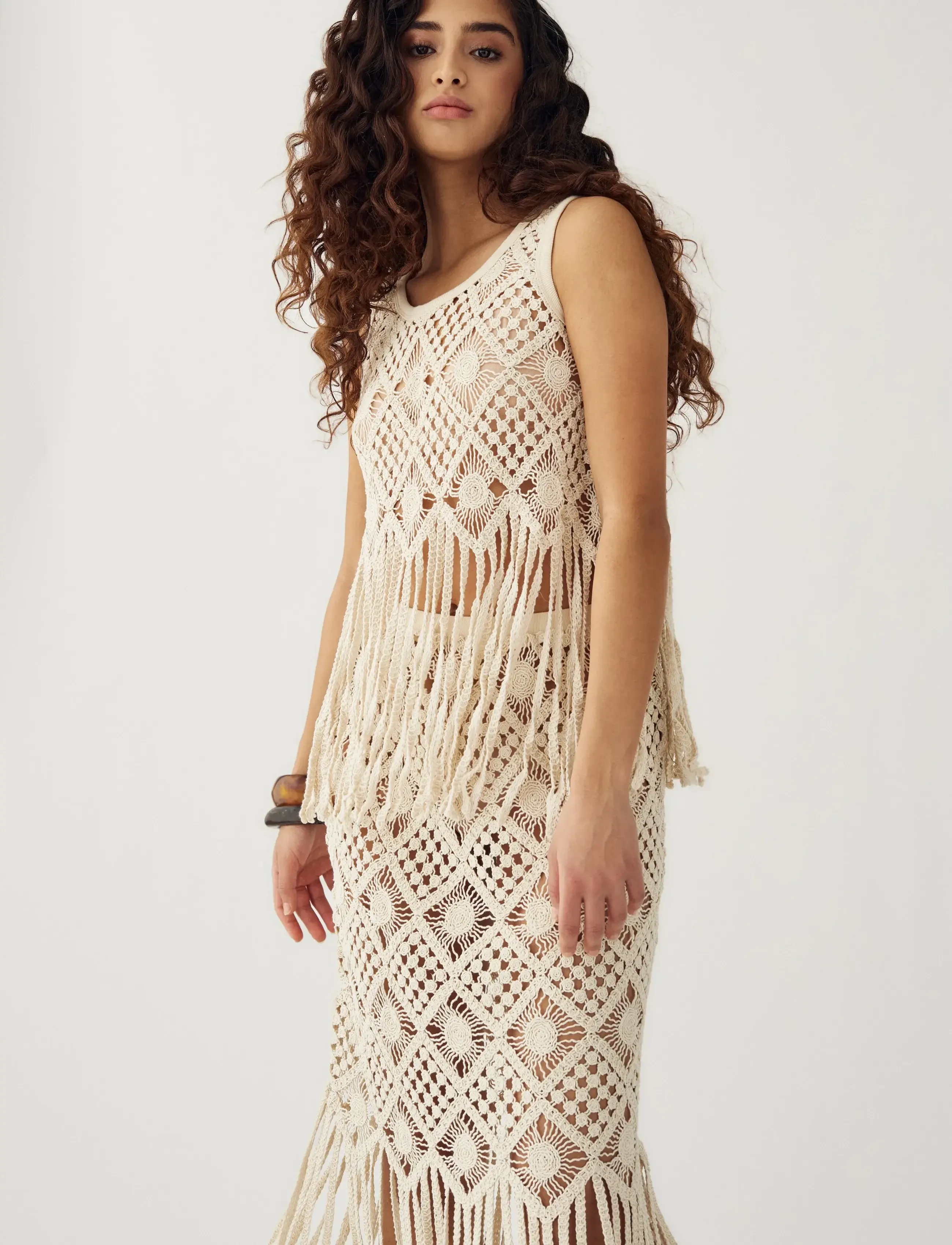Noella N-Myrah Top - Stuttermabolir og toppar - IVORY / cream
