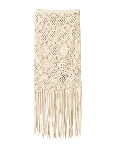 Noella N-Munira Skirt - Stickade kjolar - IVORY / cream