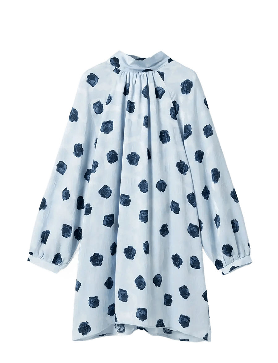 Noella - N-Lorenia Dress - minikleidid - delice blue print - 1