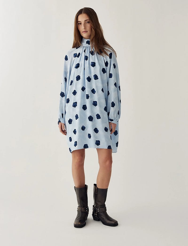 Noella - N-Lorenia Dress - trumpos suknelės - delice blue print - 4
