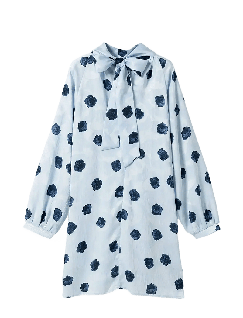 Noella - N-Lorenia Dress - trumpos suknelės - delice blue print - 2