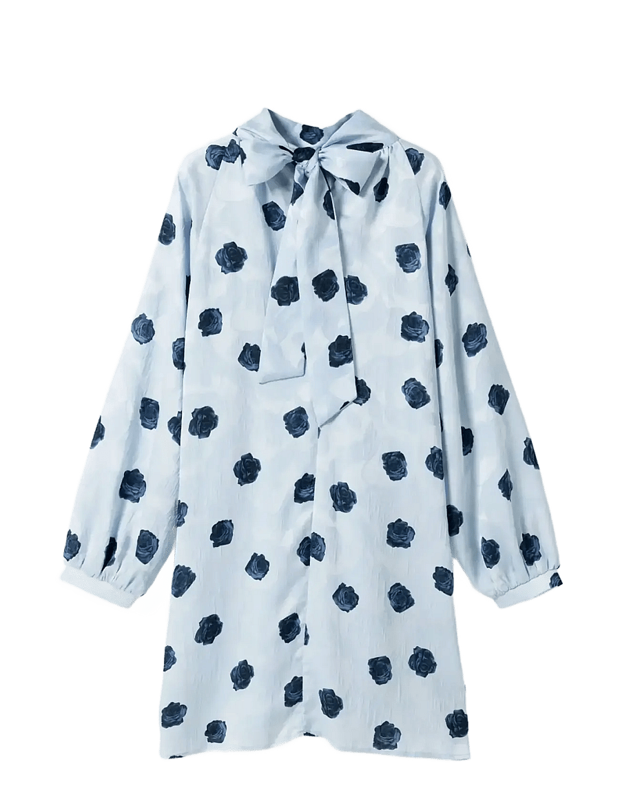 Noella - N-Lorenia Dress - minikleidid - delice blue print - 2