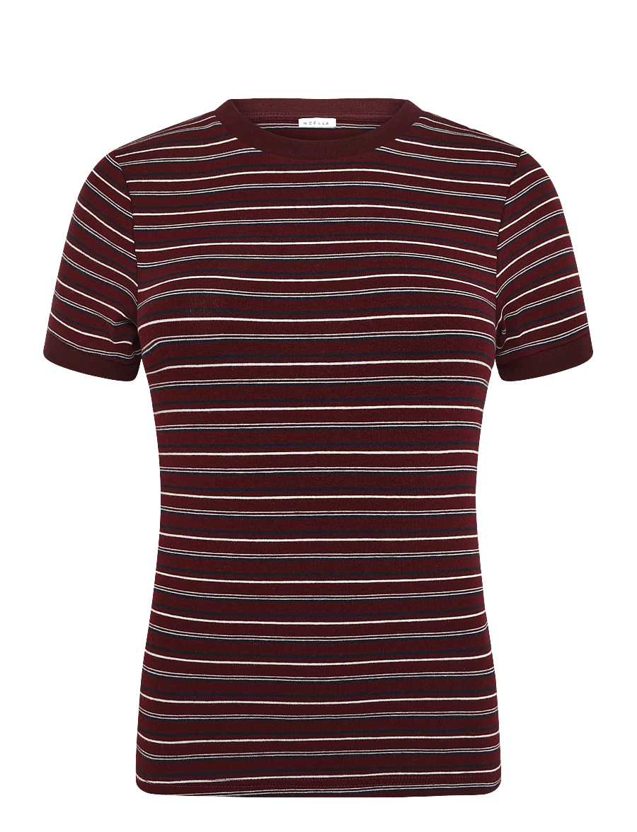 Noella - N-Mykel Top - t-shirts - dizzy burgundy stripe - 0
