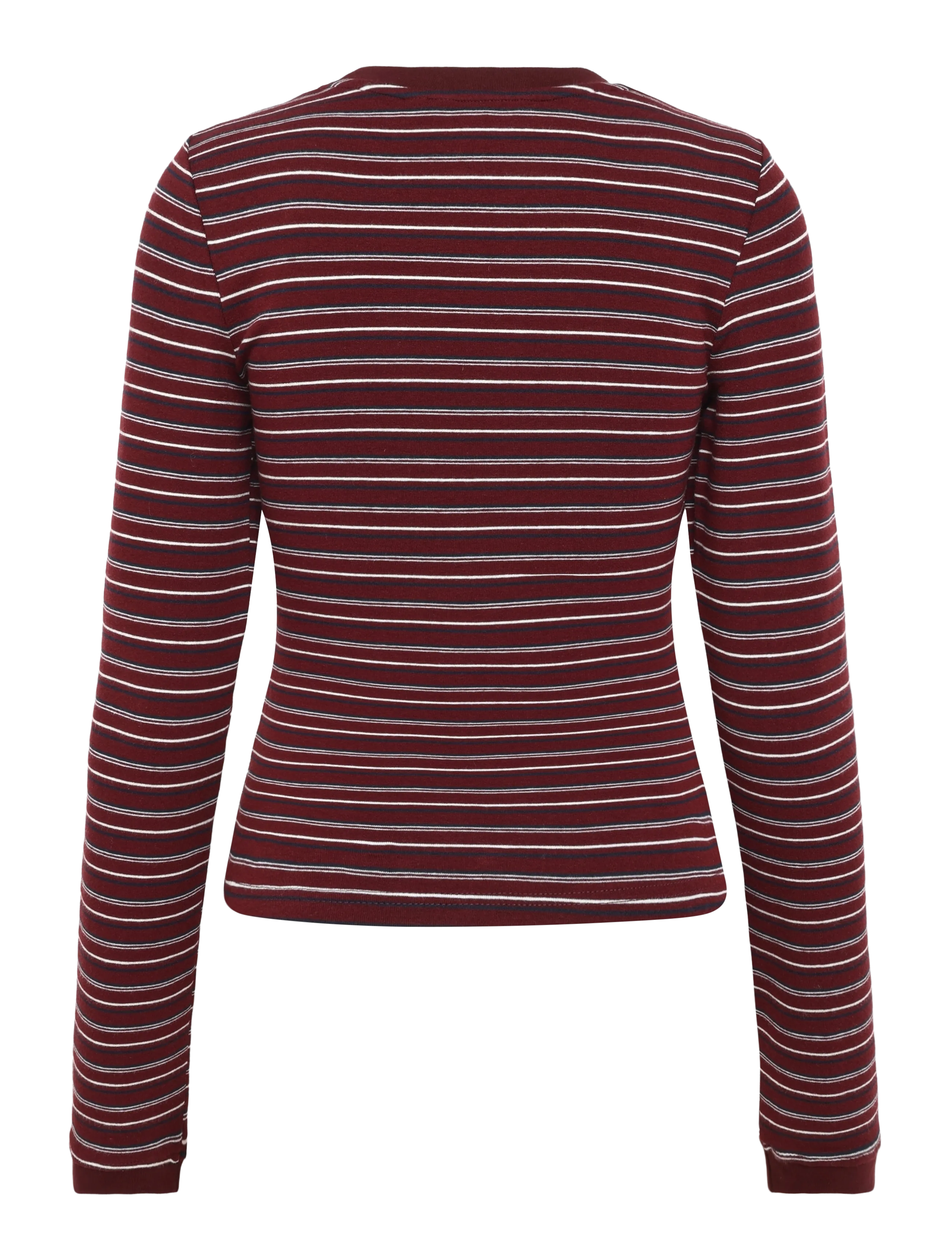 Noella - N-Mykel LS Top - langärmlige tops - dizzy burgundy stripe - 1