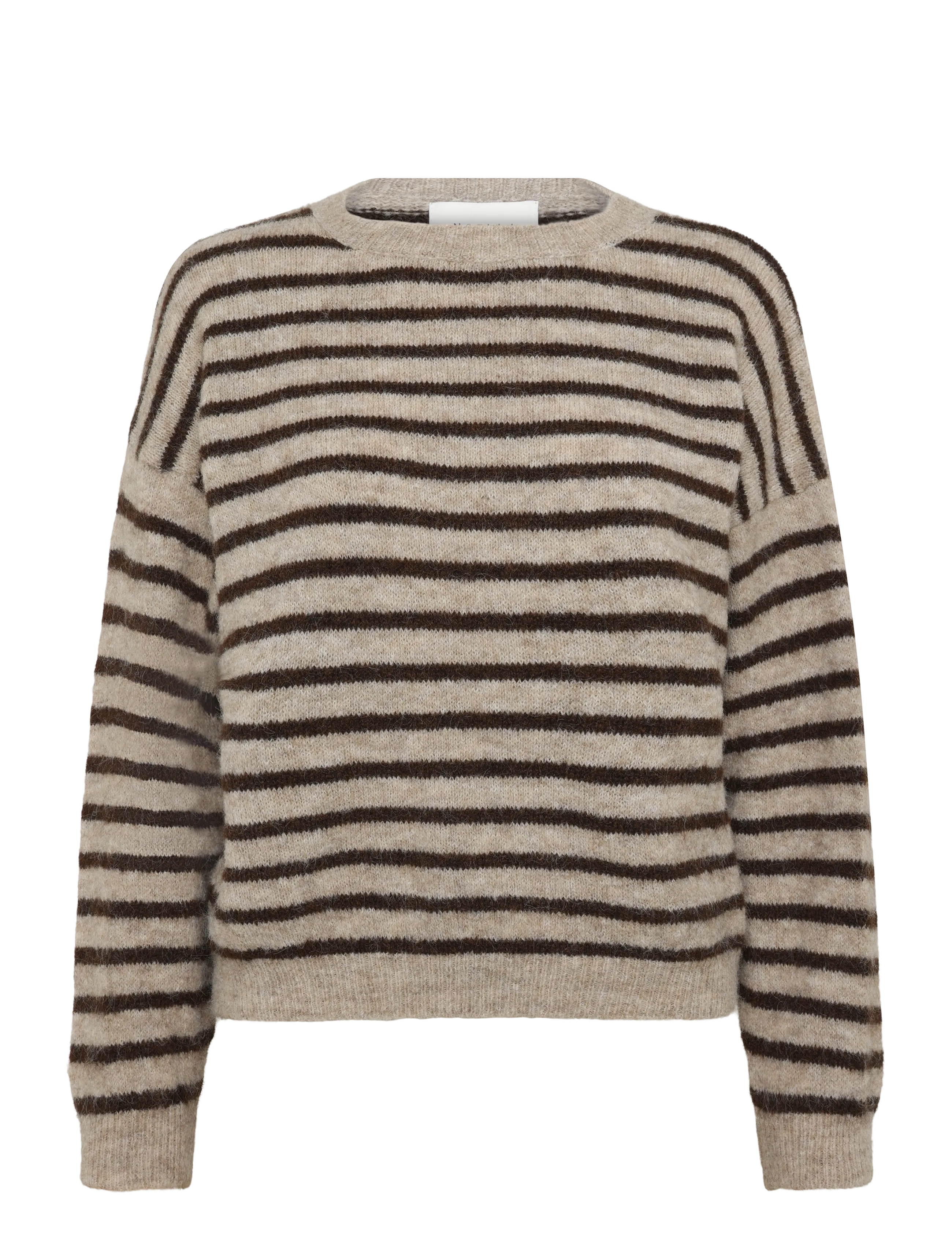 Noella N-Mafalda Knit - Kleidung - BROWN SAND STRIPE / beige