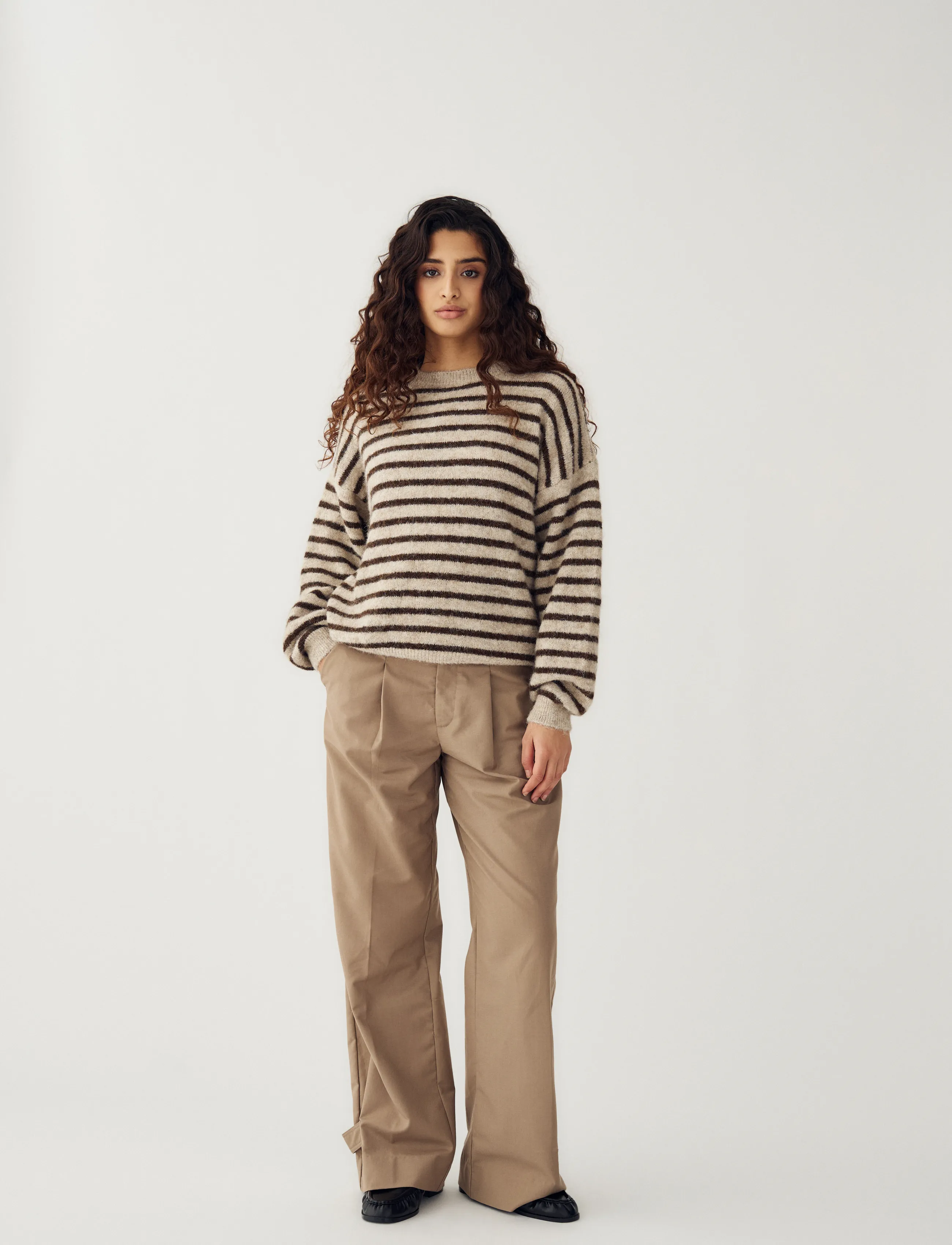 Noella - N-Mafalda Knit - brown sand stripe - 3
