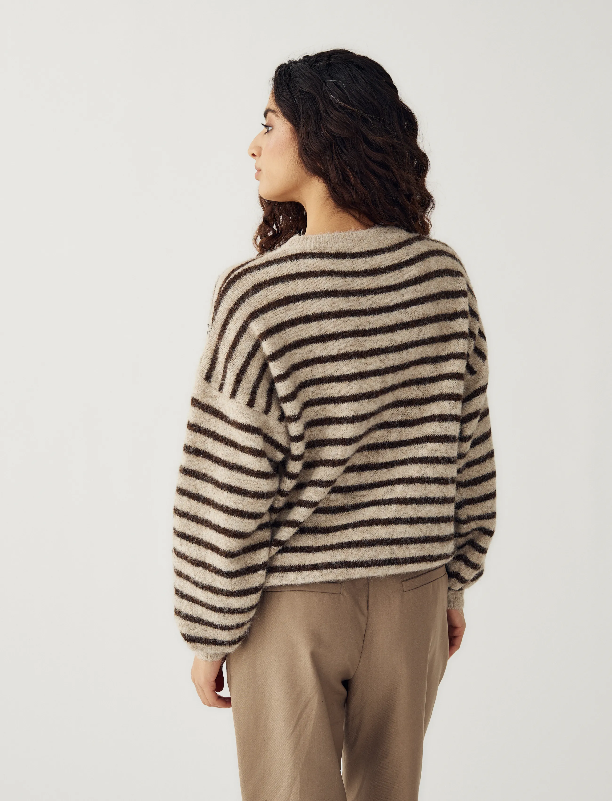 Noella - N-Mafalda Knit - brown sand stripe - 5