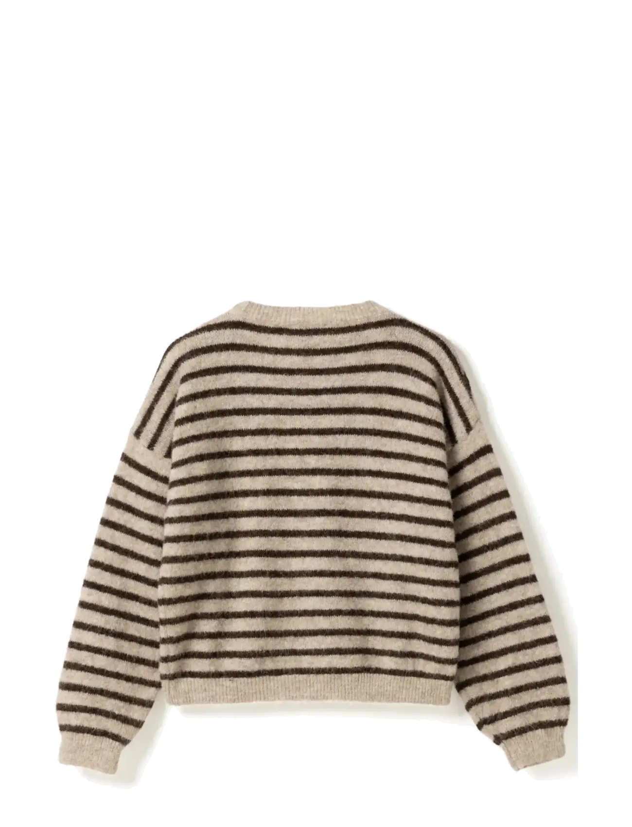 Noella - N-Mafalda Knit - striktrøjer - brown sand stripe - 3
