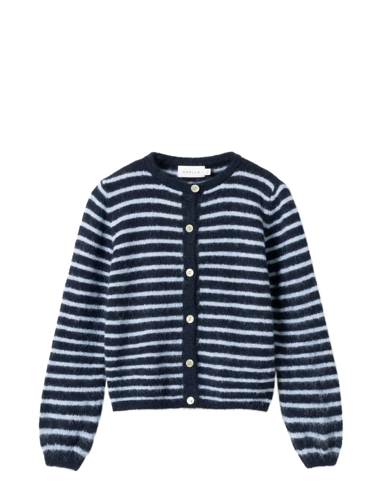Noella - N-Mertice Knit Cardigan - strickjacken - blue stripe - 1