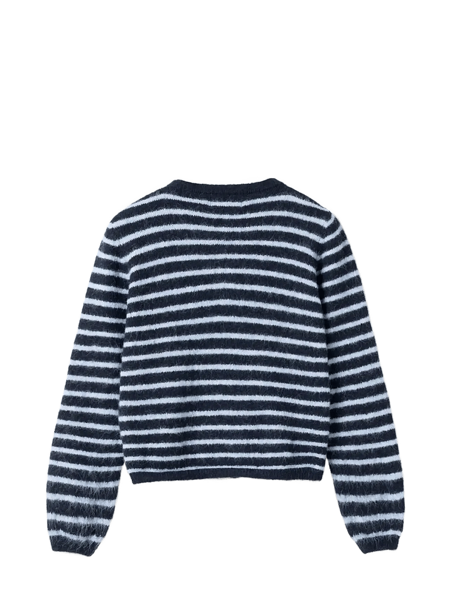 Noella - N-Mertice Knit Cardigan - strickjacken - blue stripe - 2