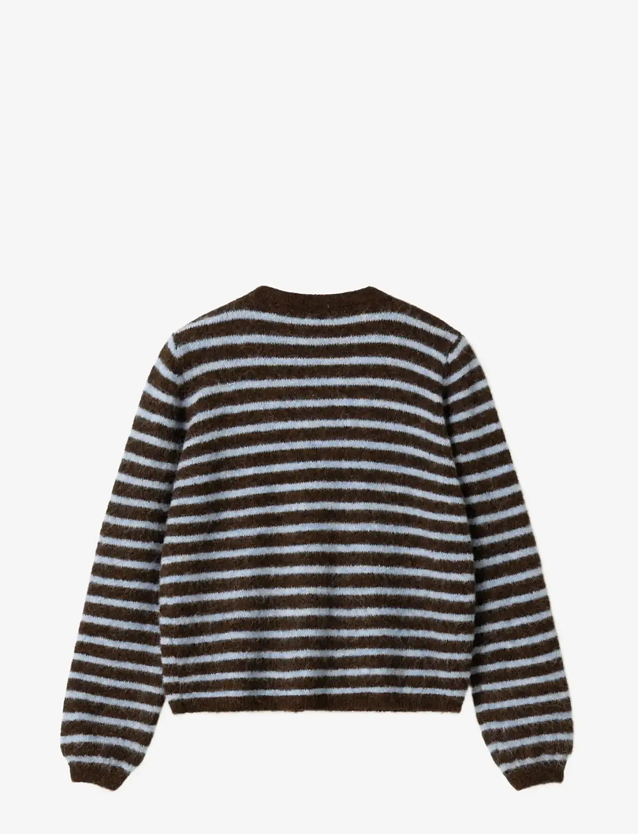Noella - N-Mertice Knit Cardigan - cardigans - brown blue stripe - 2