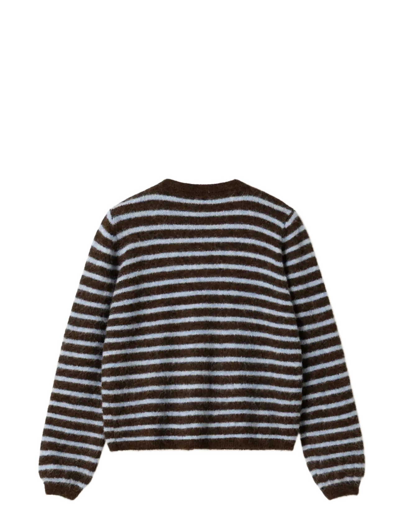 Noella - N-Mertice Knit Cardigan - cardigans - brown blue stripe - 2