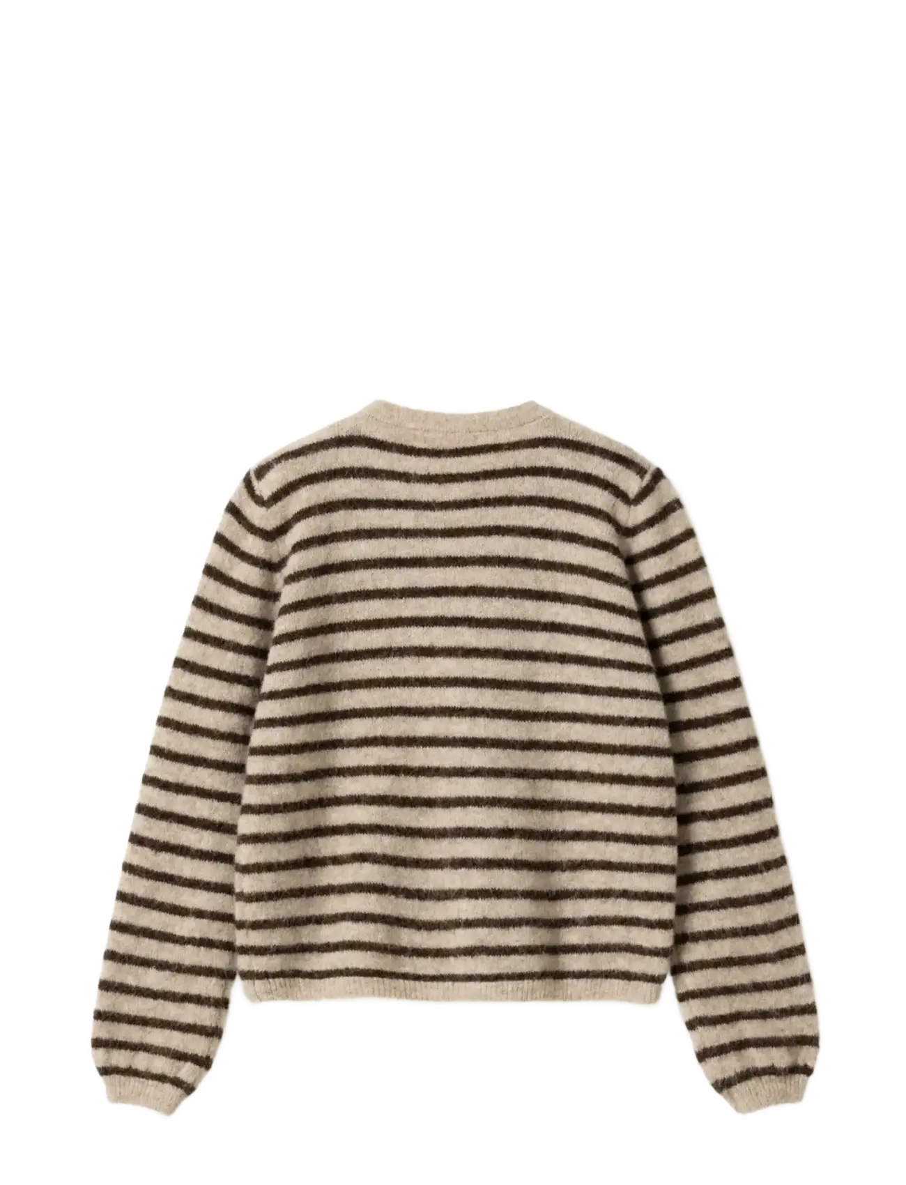 Noella - N-Mertice Knit Cardigan - kardiganid - brown sand stripe - 2