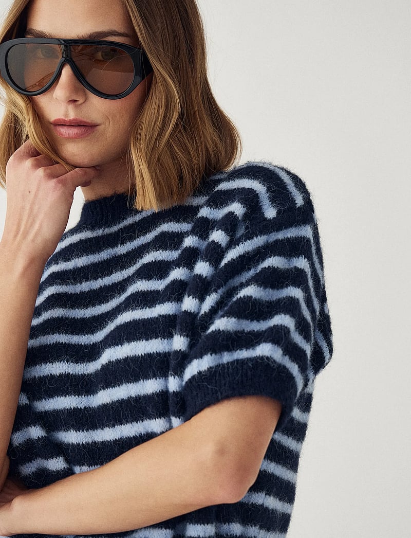 Noella - N-Monikah SS Knit - pullover - blue stripe - 3