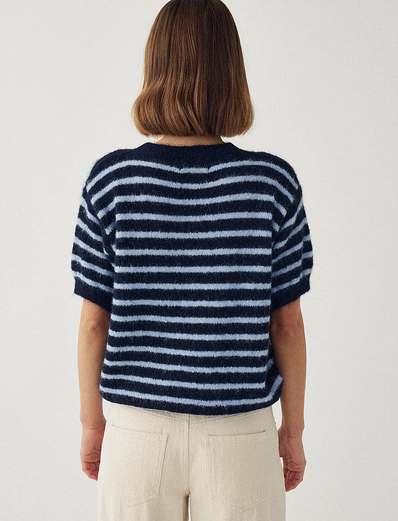 Noella - N-Monikah SS Knit - pullover - blue stripe - 4