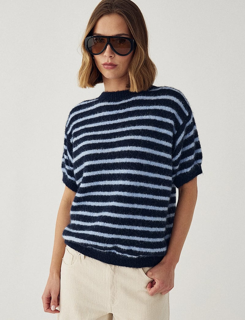 Noella - N-Monikah SS Knit - pullover - blue stripe - 0