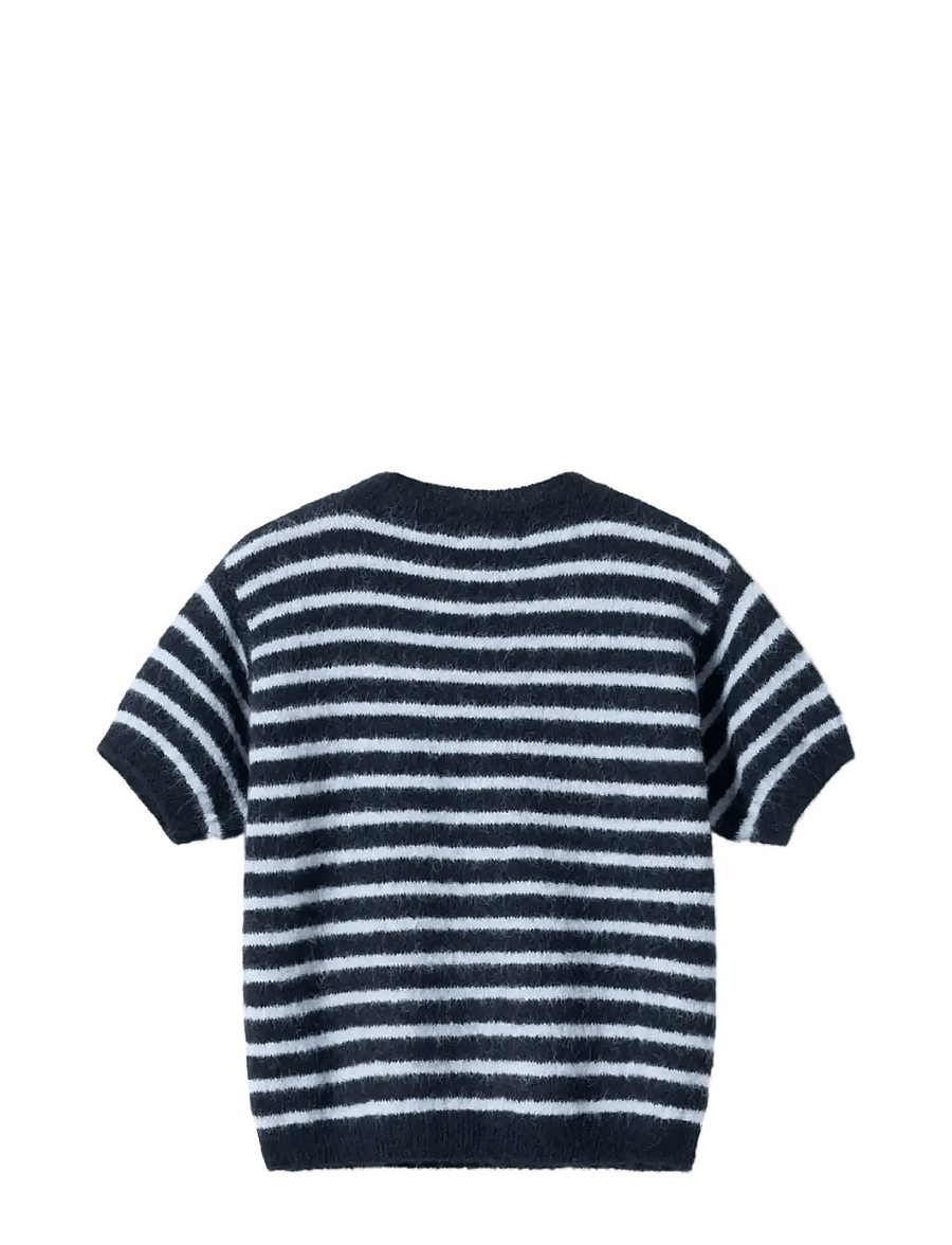 Noella - N-Monikah SS Knit - sviitrid - blue stripe - 2