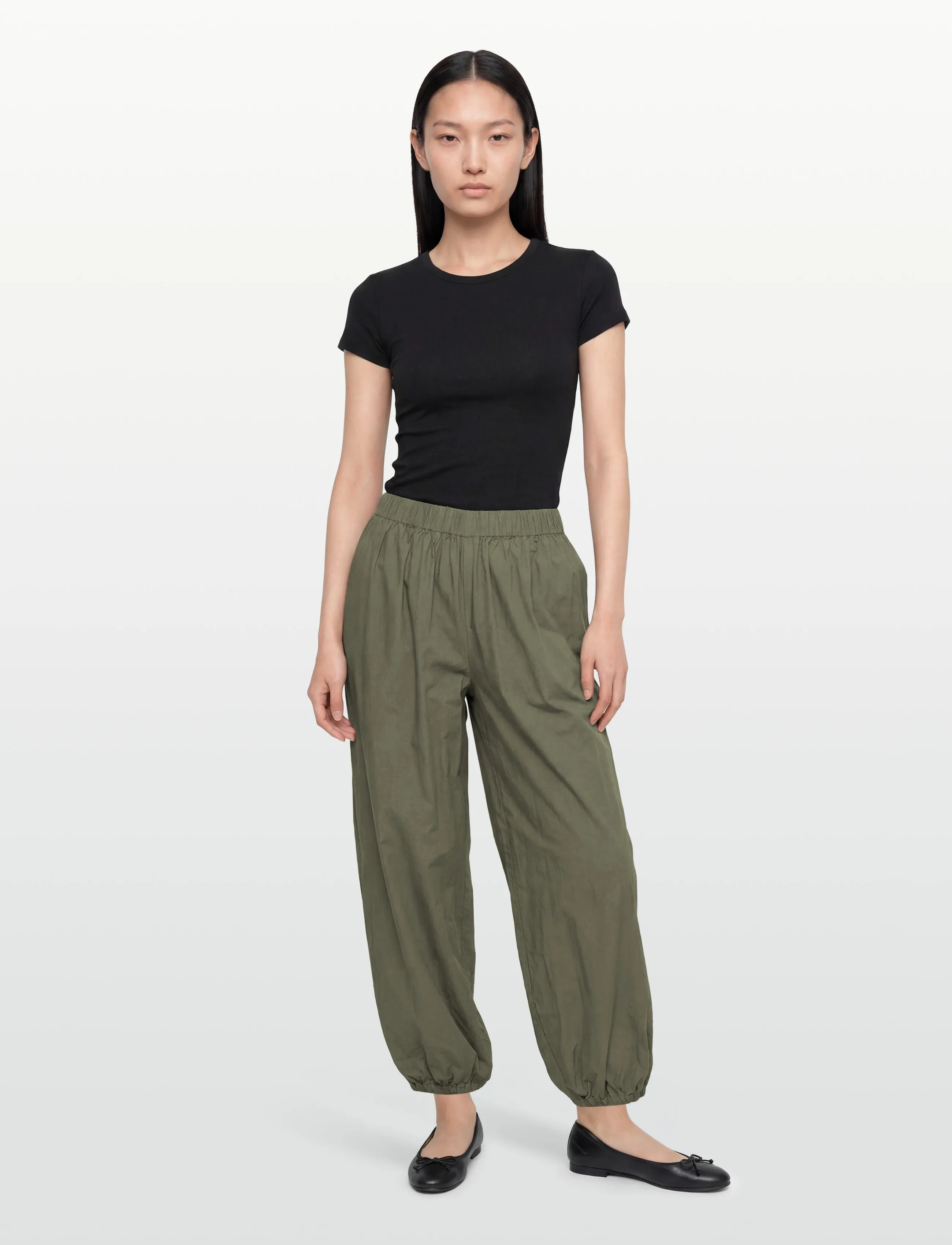 Noella N-Nerine Pants - Bukser - GREEN LEAF / khaki/green