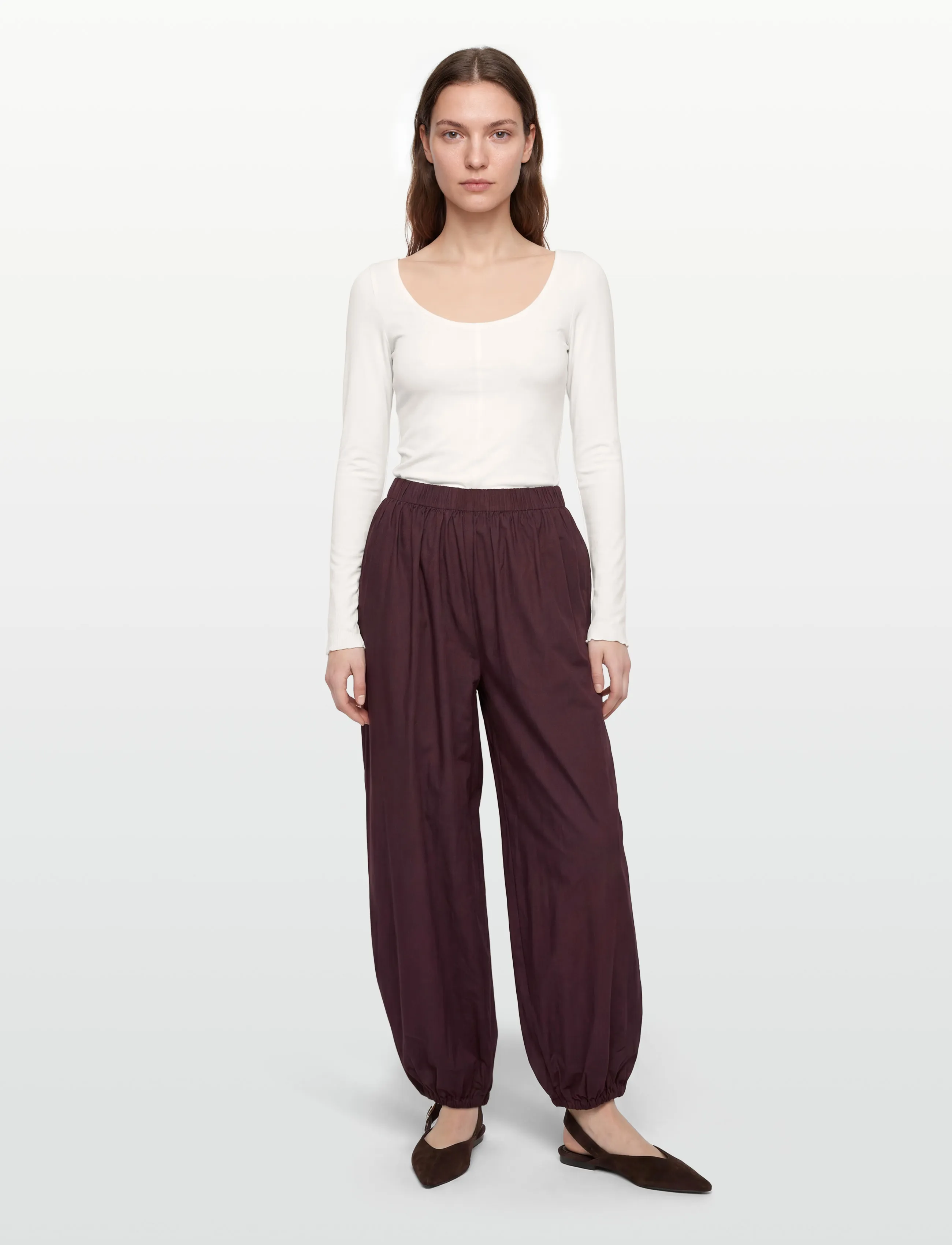 Noella N-Nerine Pants - Skandinaviška mada - WINETASTING / burgundy