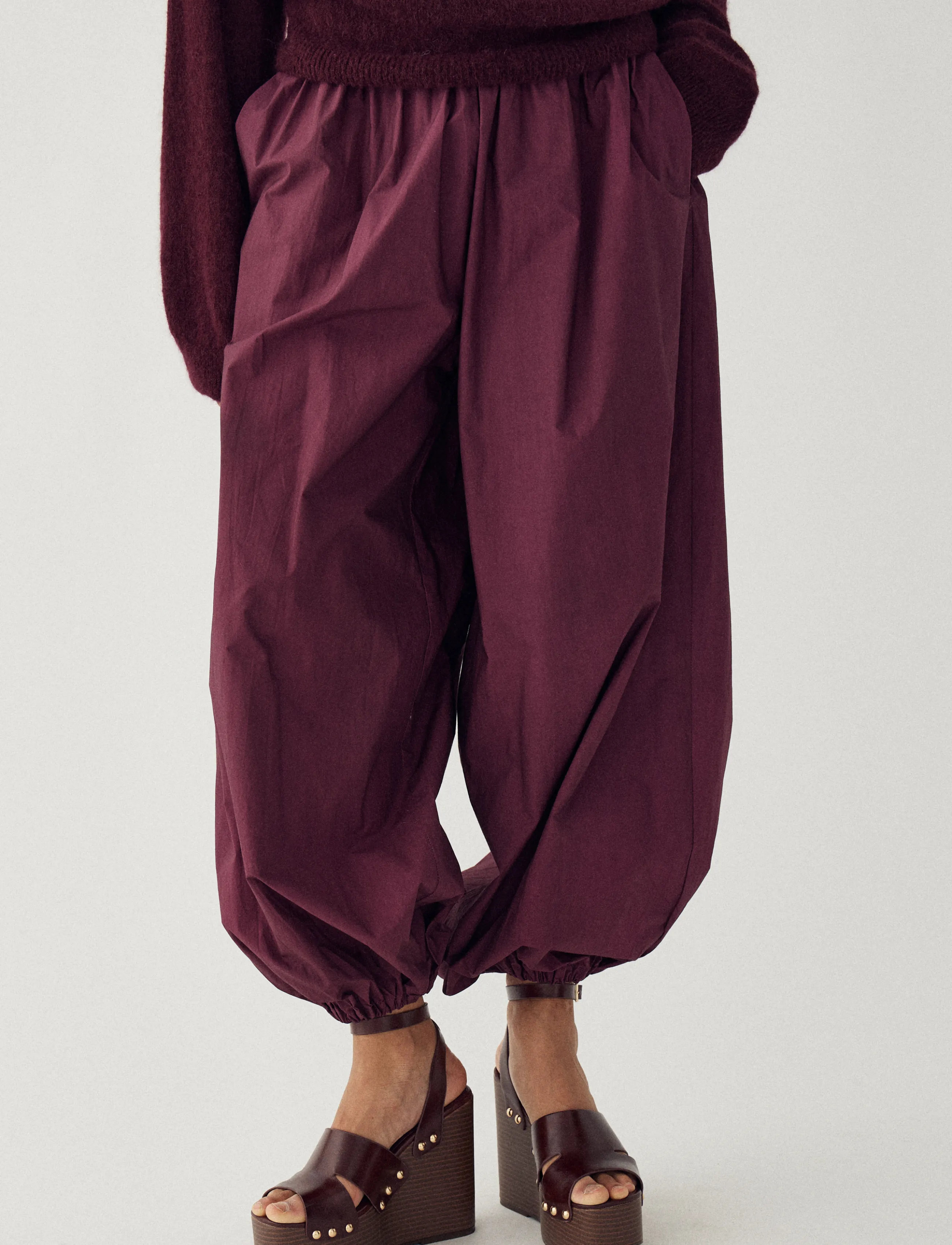 Noella N-Nerine Pants - Byxor - WINETASTING / burgundy