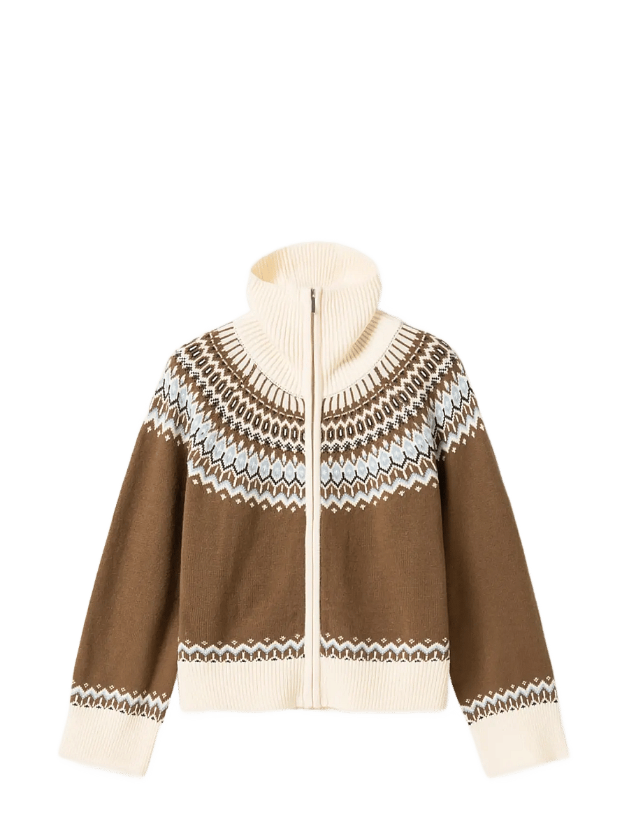 Noella - N-Marcenia Knit Cardigan - polotröjor - brown mix - 2