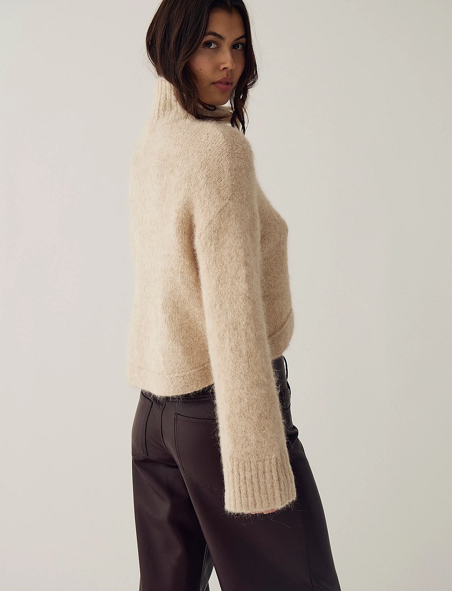 Noella - N-Margeaux Knit - rullekraver - oyster - 3