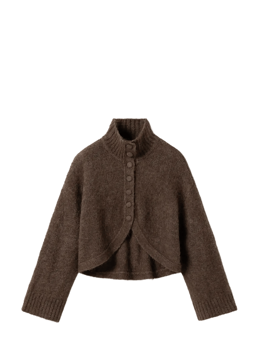 Noella - N-Margeaux Knit - rullekraver - timber brown melange - 1