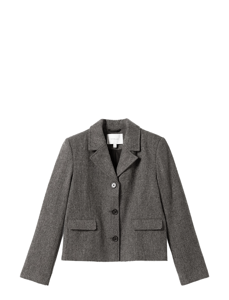 Noella - N-Laurica Jacket - korte blazere - grey brown mix - 1