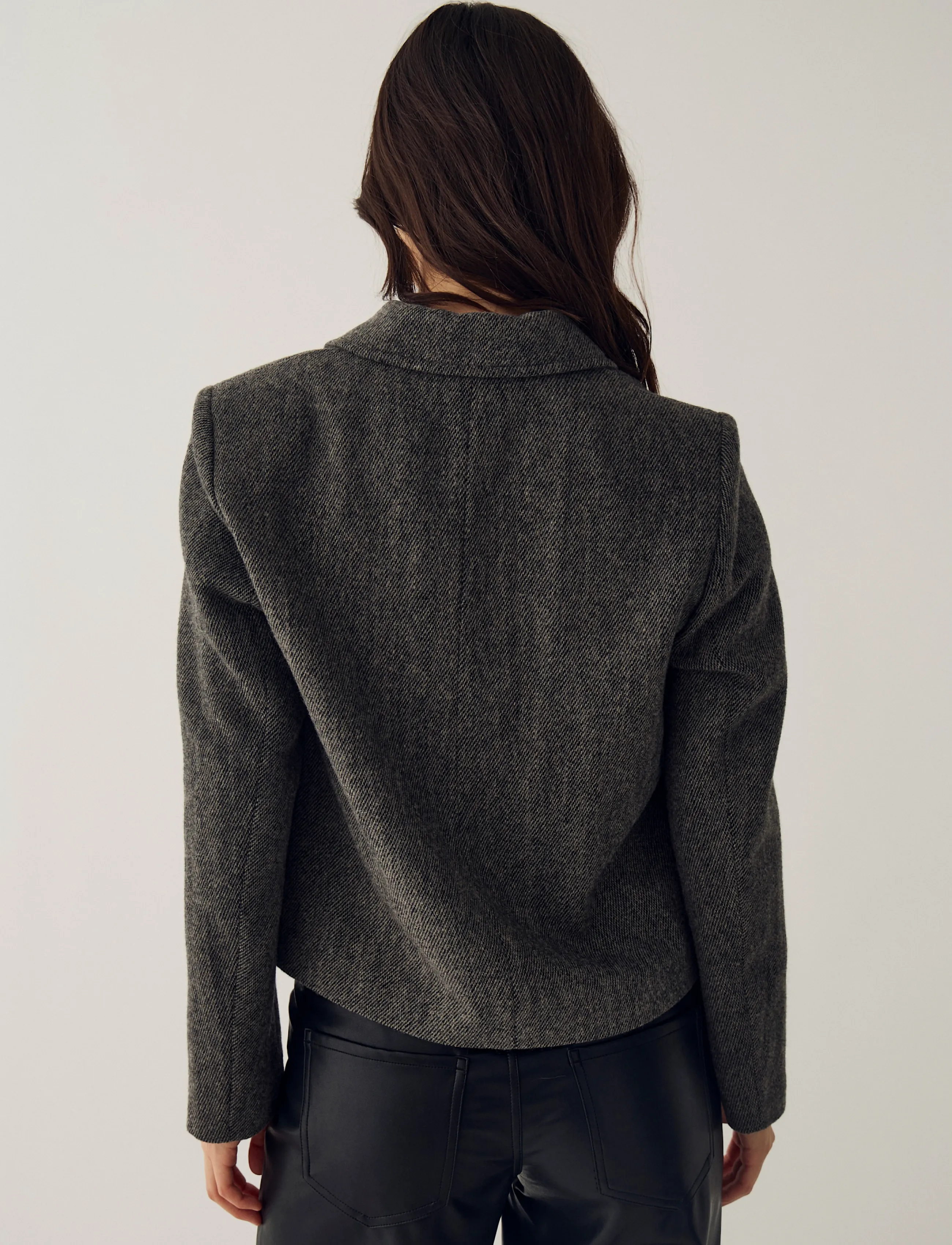 Noella - N-Laurica Jacket - korte blazere - grey brown mix - 3