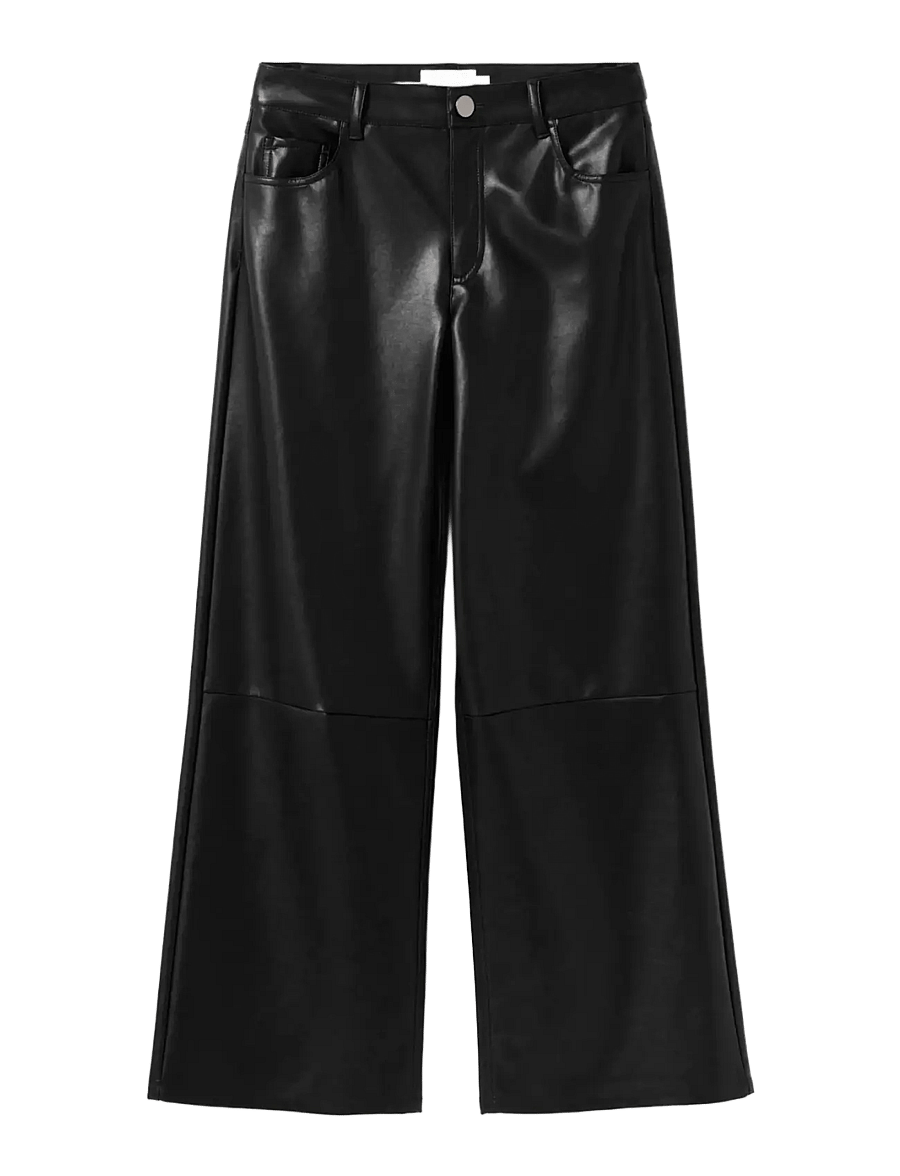Noella - N-Melo MW Pants - leather trousers - black - 1