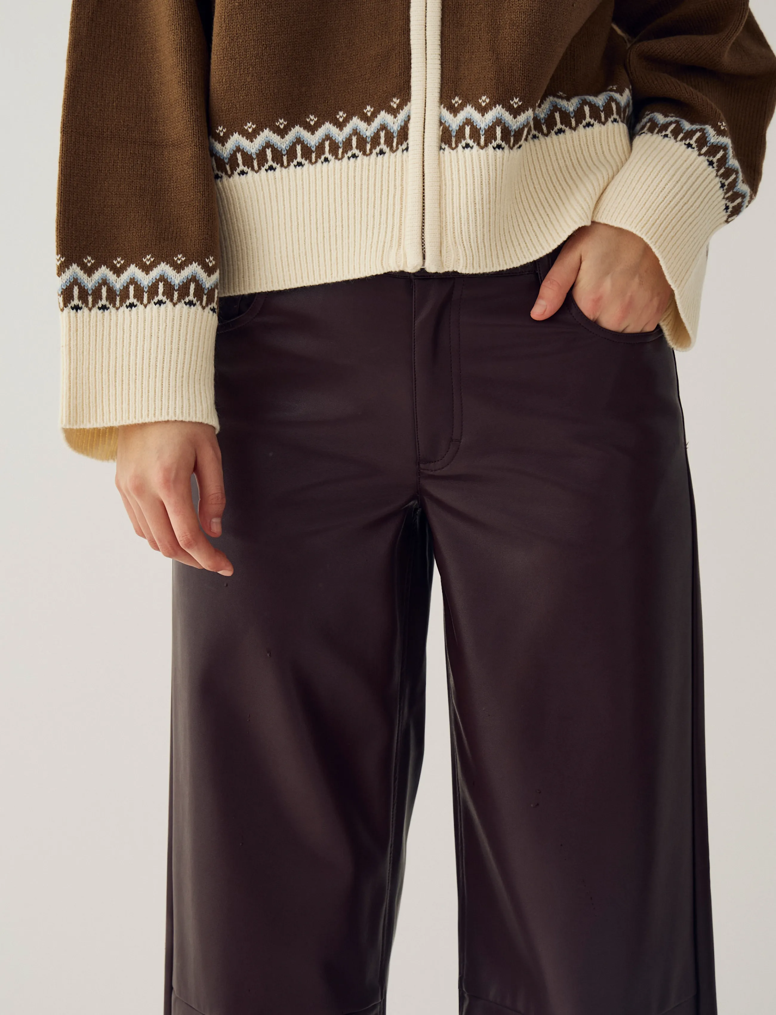 Noella - N-Melo MW Pants - cedar brown - 5