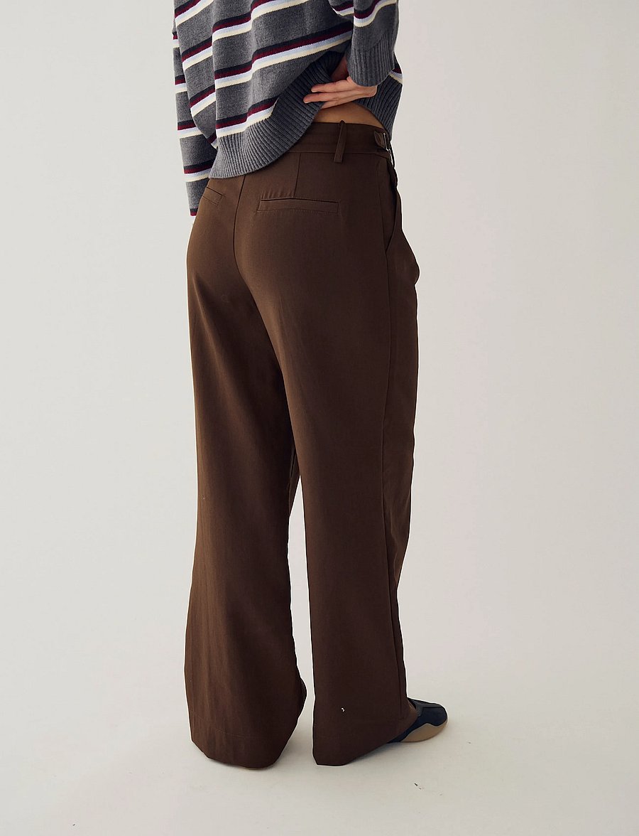 Noella - N-Mavie Pants - kostymbyxor - chocolate - 3