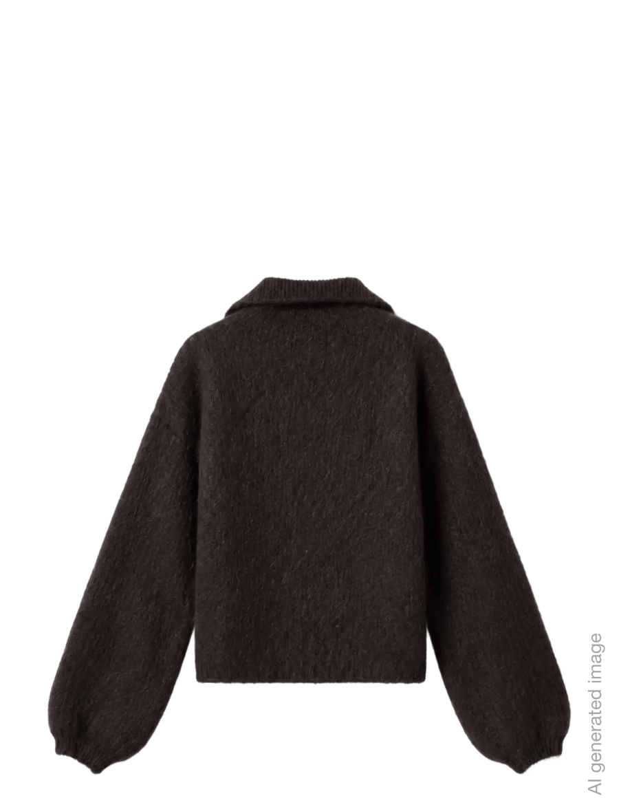 Noella - N-Makana Knit Cardigan - koftor - chocolate brown - 1