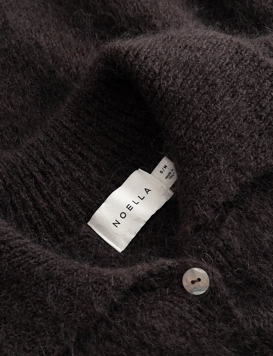 Noella - N-Makana Knit Cardigan - koftor - chocolate brown - 2