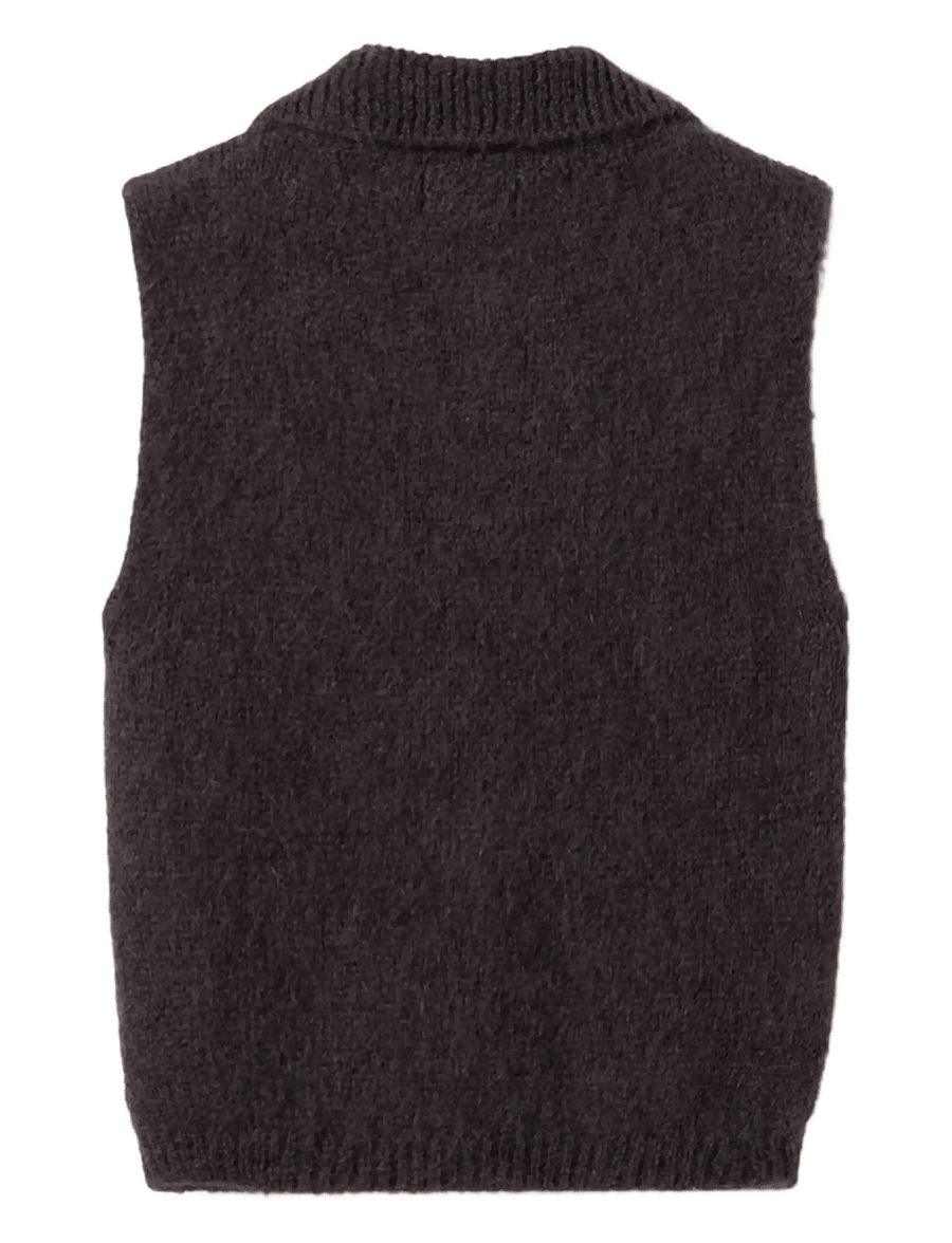 Noella - N-Makana Knit Vest - stickade västar - chocolate brown - 3