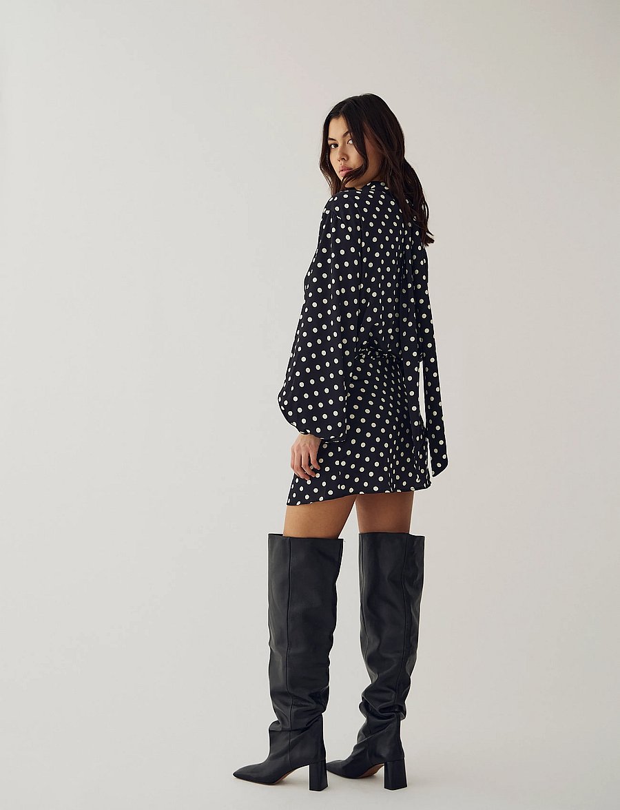 Noella - N-Melda Dress - minikleidid - debbee black print - 3