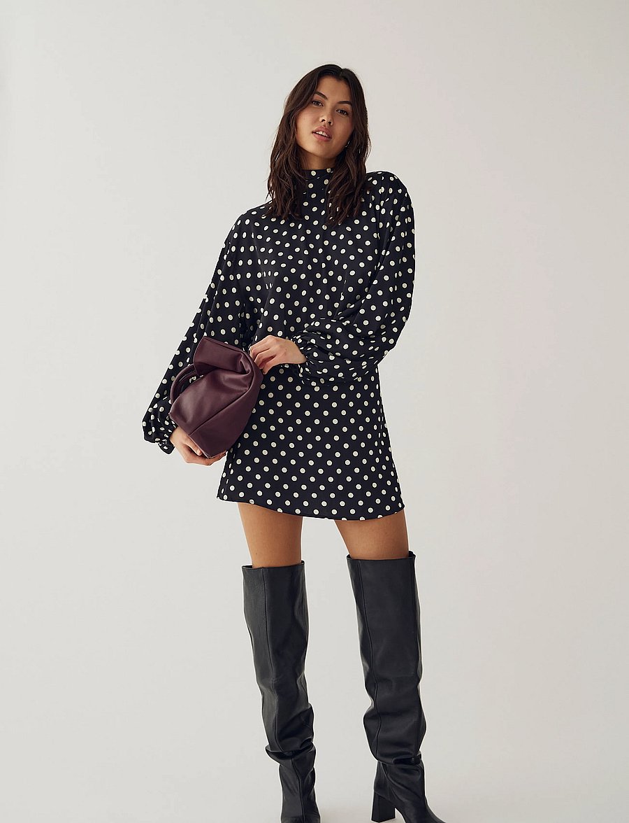Noella - N-Melda Dress - minikleidid - debbee black print - 5