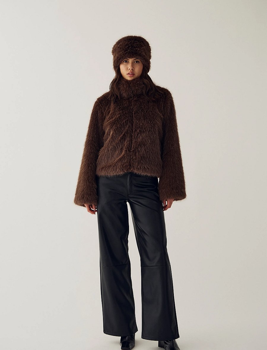 Noella - N-Marietta Jacket - fuskpäls - chocolate - 5